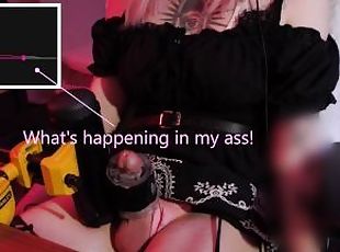 Femboy gets edged with a Lovense toy in his ass!