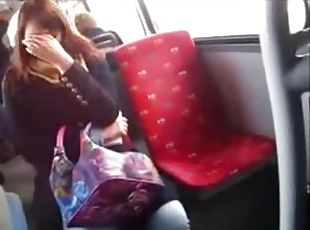 Oriental Schoolgirl give Cook Jerking in Public Bus