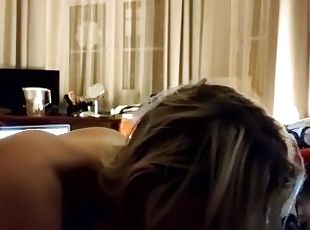 Blonde Couldn't Wait For Hard Doggy-style Anal Fuck and Orgasm Hidden Cam