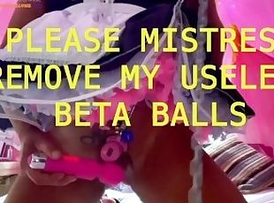 Sissy shoots her weak pathetic load to castration fantasy by cruel girls (HD 1080)