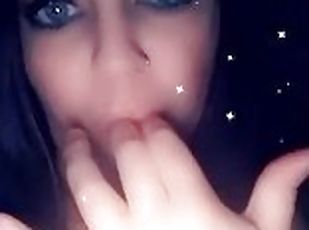 MILF plays with pussy on Snapchat