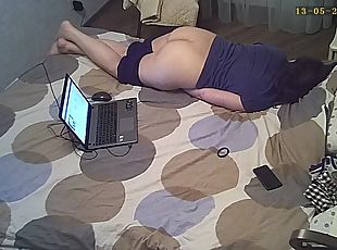 masturbation, amateur, cam, hôtel, caché