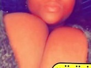 Big Titty Black Girl Teases Snapchaters with TittySnap