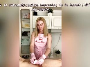 SugarNadya's regular customer couldn't stand the excitement and cum on the procedure