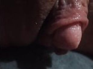 Close-up big clit masturbation