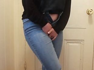 Bagno, Urina, Amatoriali, Ragazze giovani, Jeans