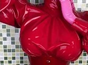 Mandi, Payu dara besar, Amateur, Perempuan jelita, Gila, Berahi, Keriting, "fetish", Mandi (Shower), Latex