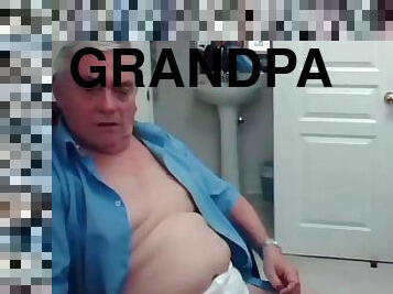 Grandpa cum on cam