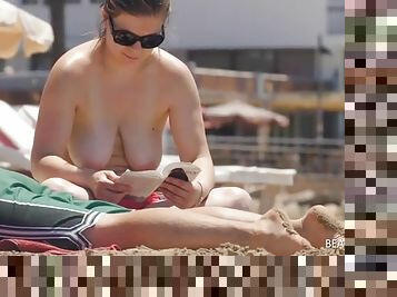 Beach spy compilation with topless babes