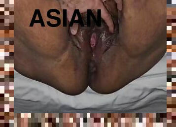 Fucking Asian BBW housewife PAWG and stuffing her wet pussy with cock