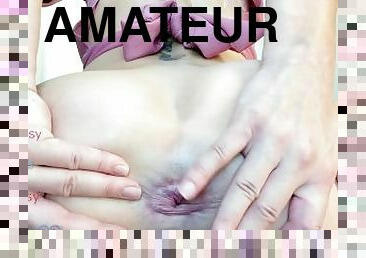 extrême, amateur, anal, point-de-vue, parfait, solo, gros-plan, trou-du-cul, diffusion