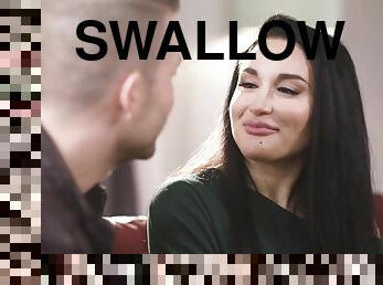 Curvy Babe Gabi Paltrova Loves Swallowing Cum! - Blowjob