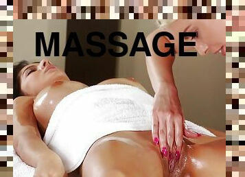 Soft massage turns nasty for sleazy girls