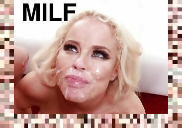 Glamour MILF Nikki Delano Gangbang and Facials