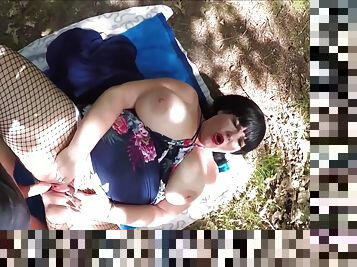 BBW amateur babe outdoor porn video