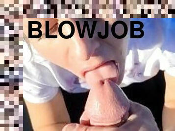 amatir, blowjob-seks-dengan-mengisap-penis, menelan, sudut-pandang, sperma, penis, pengisapan