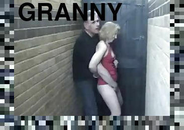 Blonde granny has a tight body