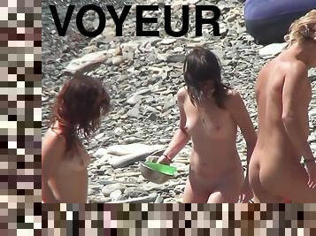 nudist, in-afara, public, pasarica, bunaciuni, camera, plaja, voyeur, tanar18, blonda