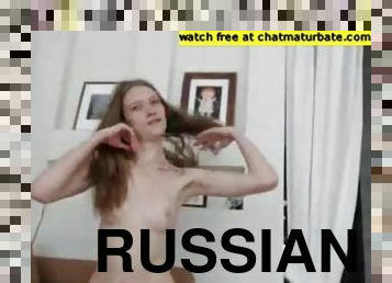 Russian skinny girl fuck on cam