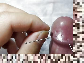 CBT needling penis