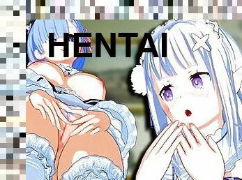 cul, gros-nichons, ejaculation-interne, anime, hentai, seins, bout-a-bout