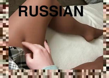 Russian school teen in pantyhose