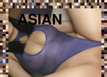 The hottest Asian chick with big tits gets pounded