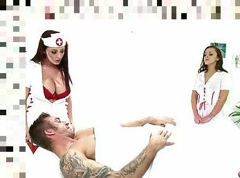 CLINIC FUCK - Nurse Sophie Dee And Liza Del Sierra Paitent TLC 3some
