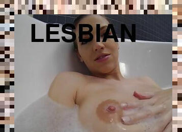 азіатка, купання, мастурбація, піхва-pussy, мила, лесбіянка-lesbian, мокра