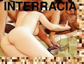 This is one of the best interracial threesomes ever because the girls are naughty.