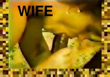 Hubby filming wife huge orgasm in vintage interracial