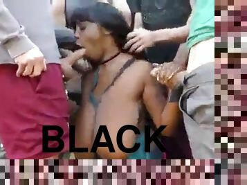 berkulit-hitam, gangbang-hubungan-seks-satu-orang-dengan-beberapa-lawan-jenis, hitam, putih