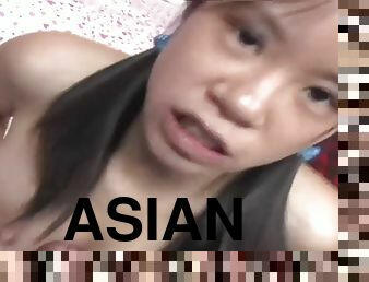 Pov pigtails teenage asian sucking