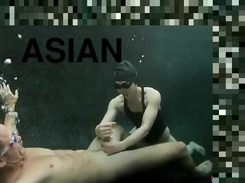 Crazy underwater sex with Asian Assain babe