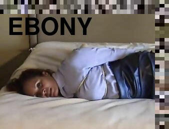 Ebony mature bound and gagged