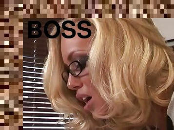 Sexy secretary rides her boss' big cock