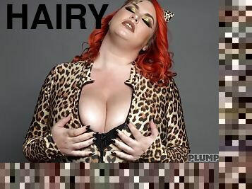 Redhead BBW received a hard rod inside hairy cunt