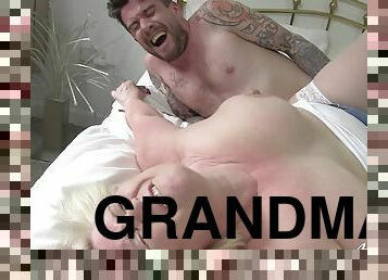 Chunky grandma Lacey Starr seduces cocky dude