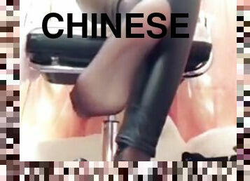 Awesome chinese nylon pantyhose tease