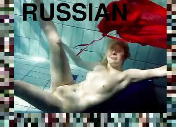 Lucie hot russian teen in czech pool