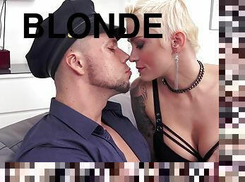 Short Haired Blondie Enjoys Hard Fuck