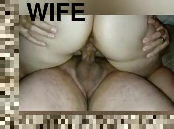 Hotwife multiple creampies and hubby sloppy seconds