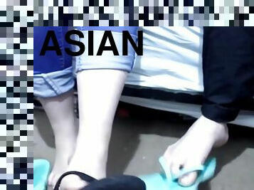 Asian sisters foot fetish