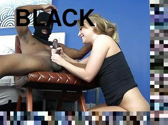 nasty girl worships gigantic black dick