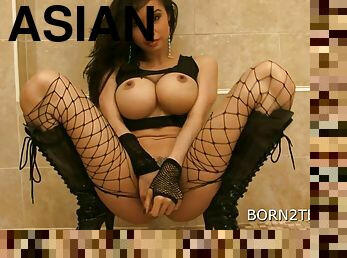 Asian hot kinky babe Francine Dee solo