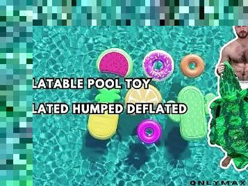 Inflatable pool toy inflate hump & deflate