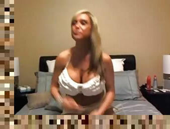 Busty blonde webcam solo