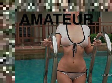 Naughty Lada - Hotel poolsheer bikini