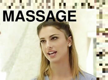 Massaged big titted beauty