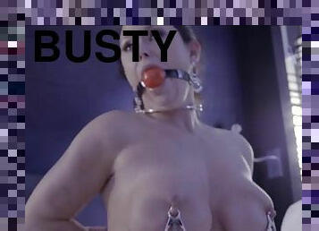 Busty Housewfe Self Bondage Fetish Porn